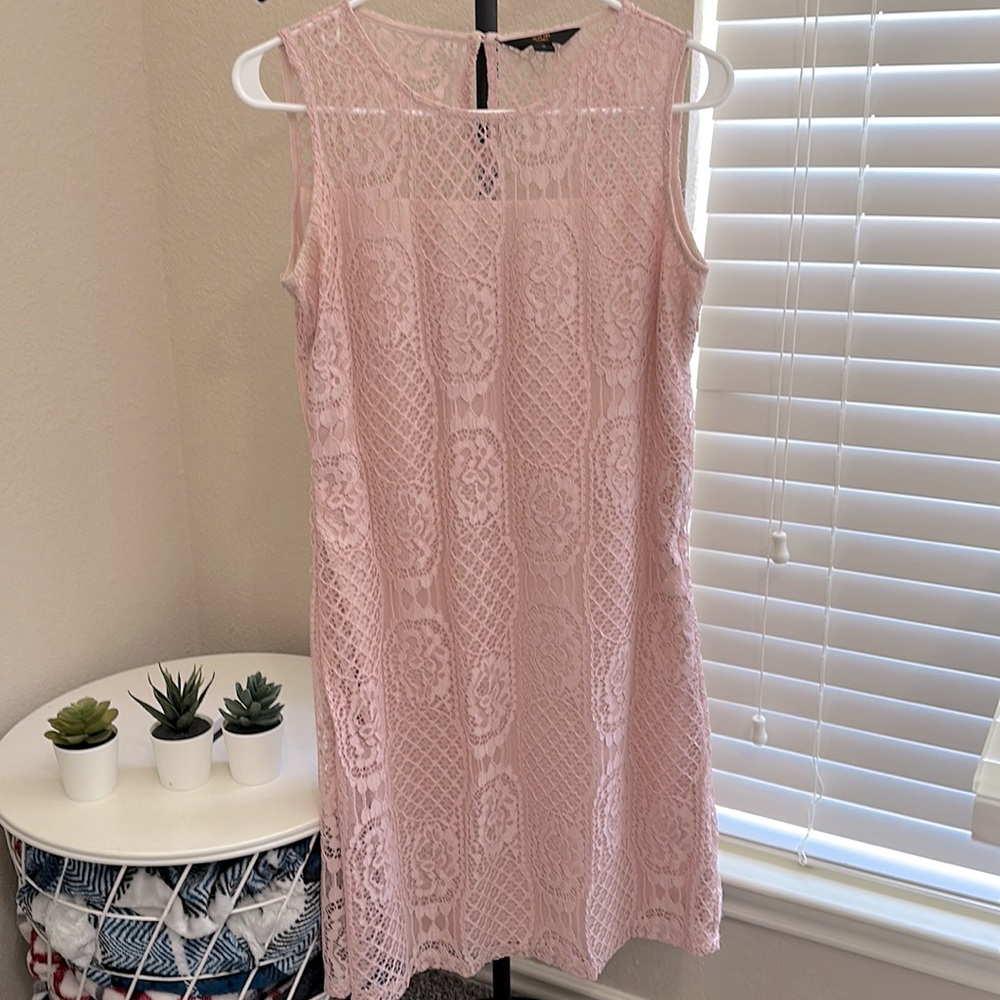 Pink lace dress